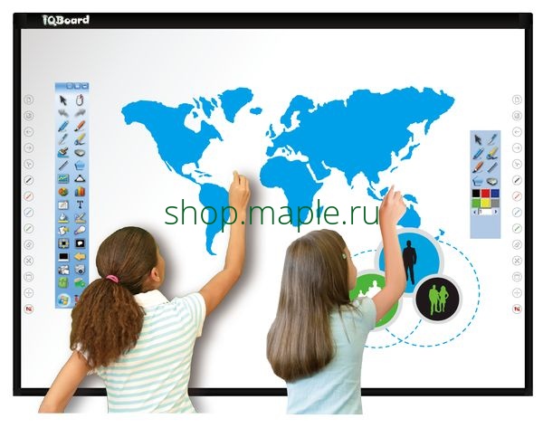 Картинка Интерактивная доска IQBoard DVT TN087 87", оптическая, 10 касаний, USB, 4:3