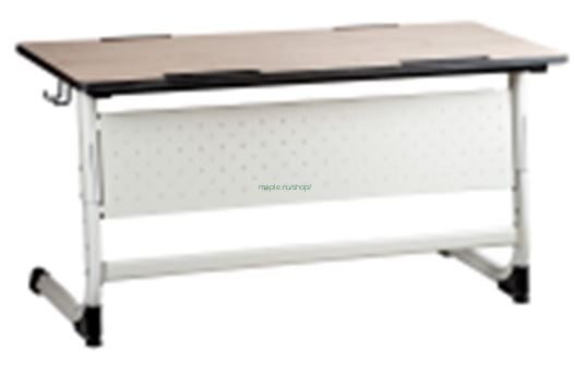 Картинка Стол ученический PU «Оптима» 2 местный ПЕРФО экран