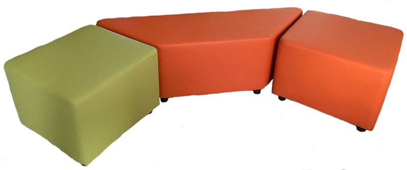Картинка Комплект модульной мебели (пуфик-4шт, диван банкетка -4шт), кожзам