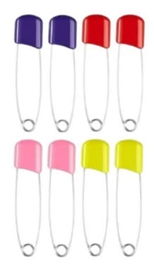 Картинка Булавки английские с безопасным замком, комплект - 10 штук.