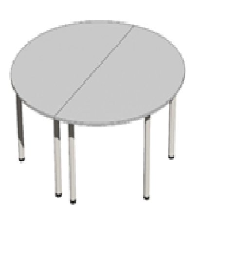 Картинка Стол круглый на ножках (комплект 2 сегмента)D1200 мм