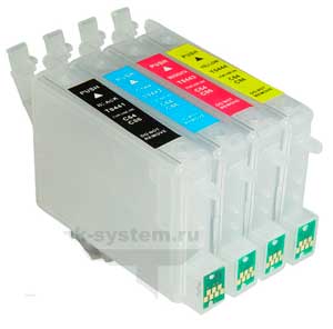 Картинка ПЗ картридж T0441-Т0444 for Epson Stylus C64/C84/C86, CX6400/CX6600 набор 4шт