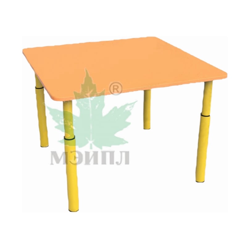 Картинка Стол детский регулируемый ЛДСП Бук 800*800*16мм 0-3гр.р. опора цвет белый