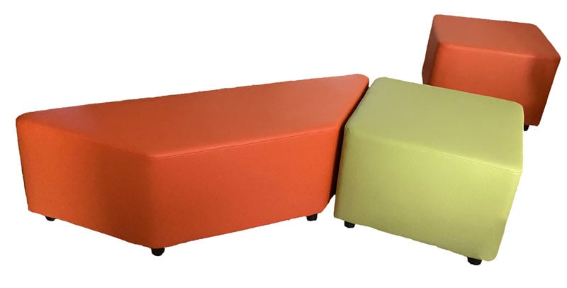 Картинка Комплект модульной мебели (пуфик-4шт, диван банкетка -4шт), кожзам