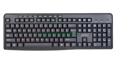 Картинка Клавиатура проводная Perfeo Push черная