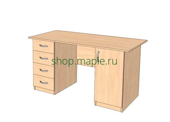 Картинка Стол 2-х тумбовый 1400х700, ЛДСП