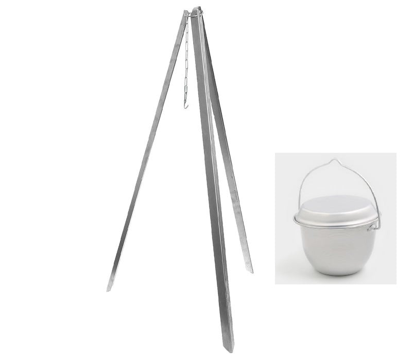 Картинка Костровой набор (тренога с крюком, котелок)