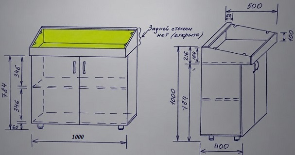 Картинка Витрина для школьного музея 1000x500x1000 мм, ЛДСП