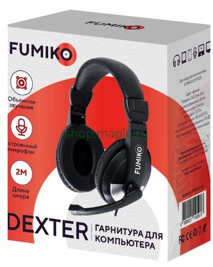 Картинка Игровые наушники FUMIKO DEXTER черные