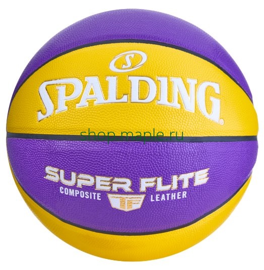 Картинка Мяч баскетбольный Spalding Spalding Super Flite, желто-фиолетовый