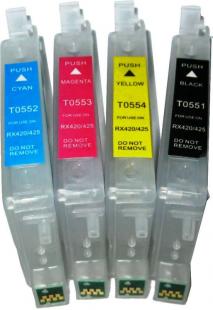 Картинка ПЗ картридж T0551-Т0554 for Epson Stylus Photo R240/RX520 набор 4шт