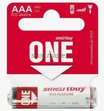 Картинка Батарейка алкалиновая Smartbuy ONE LR03