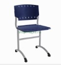 Картинка Стул регулируемый 5-7 гр. "Эталон" SIGMA, каркас Бело-алюминиевый, сиденье и спинка пластик Синий