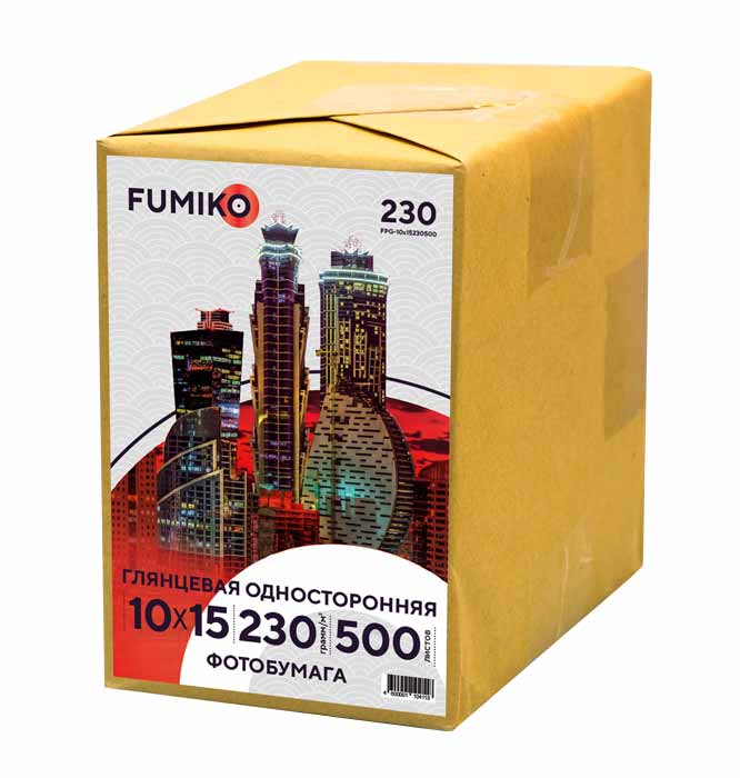 Картинка Фотобумага FUMIKO глянцевая односторонняя 230г/10х15/500л