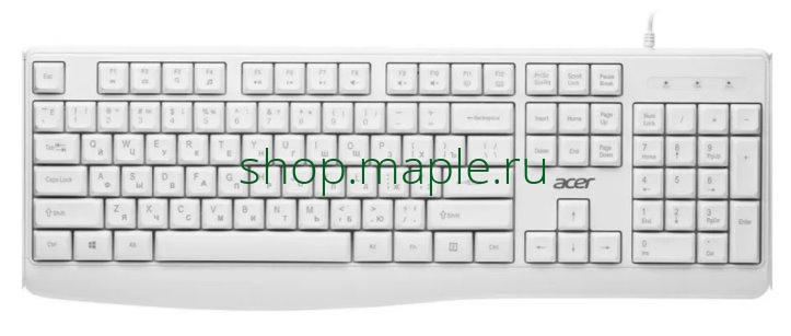 Картинка Клавиатура Acer OKW301 белый USB
