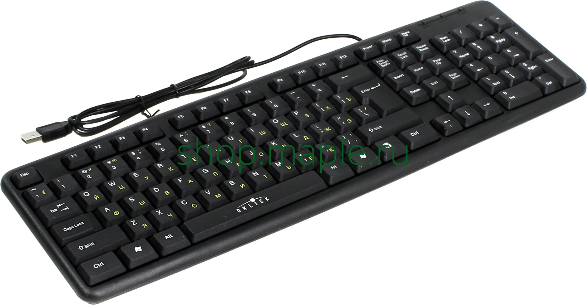 Картинка Клавиатура Oklick 130M черный USB