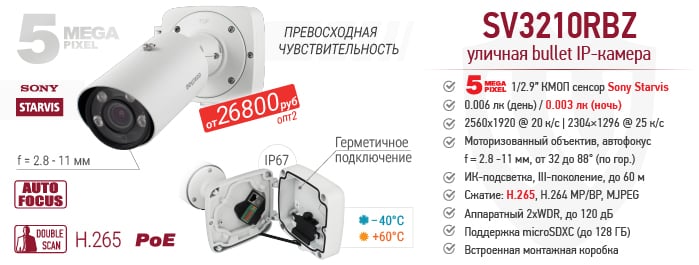 Картинка BEWARD SV3210RBZ профессиональная уличная IP-камера для видеонаблюдения